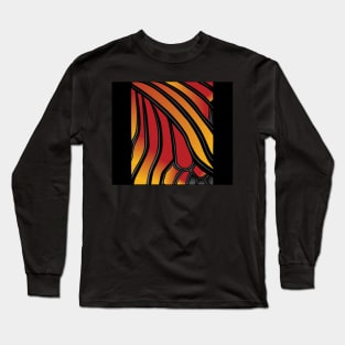 Butterfly Wing Collection - Yellow, Red, Grey and Black Long Sleeve T-Shirt